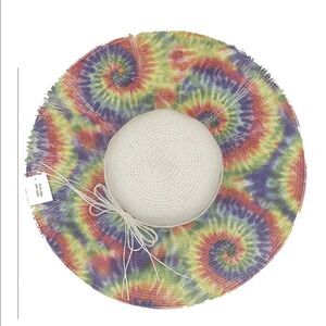 Tye Dye Print Summer Straw Hat